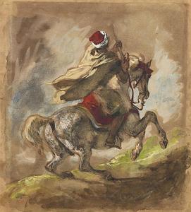 EUGENE DELACROIX-1832 CAVALIER ARABE